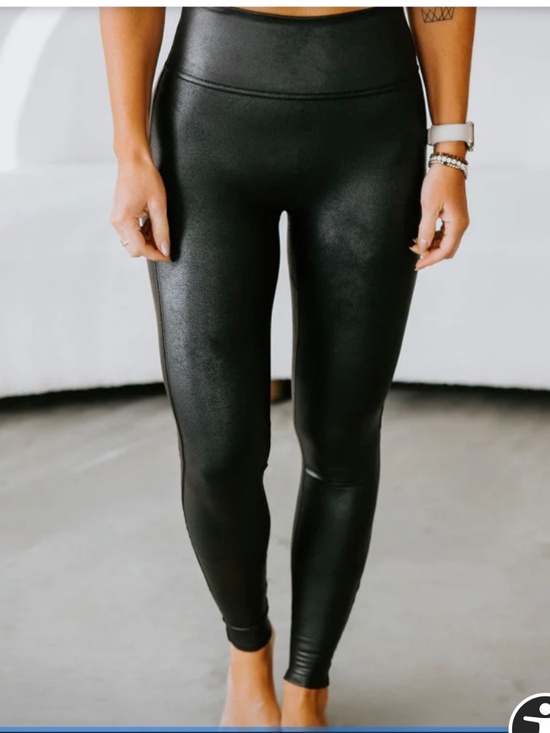 SPANX Pants - Spanx Faux Leather Leggings,  Size small Black